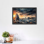 Interstellar Miller's Planet Painting Style Wall Art Poster | Landscape