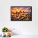 Egypt Pyramids of Giza Wall Art Poster | Landscape