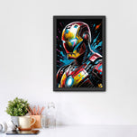 Iron Man Paint Splatter Wall Art Poster | Portrait