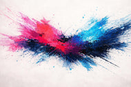 Chromatic Collision — Abstract Paint Splatter Wall Art