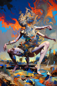 Metamorphosis in Motion - Abstract Surrealism Wall Art Poster | Portrait