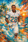 South Beach Speed - De’Von Achane NFL Miami Dolphins Wall Art