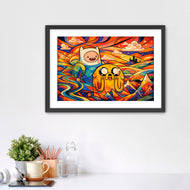 The Endless Adventure -  Finn & Jake Adventure Time Abstract Wall Art