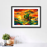 Where Adventures Begin - Adventure Time Tree Fort Abstract Wall Art