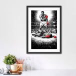 Stand Over the Fallen — Muhammad Ali Iconic Phantom Punch Ink Wall Art