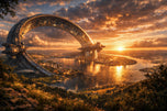 Juggernaut Alien Ship Wall Art Poster | Landscape