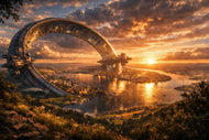 Juggernaut Alien Ship Wall Art Poster | Landscape