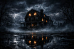 Amityville Horror House Wall Art Poster | Landscape