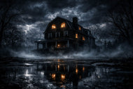 Amityville Horror House Wall Art Poster | Landscape