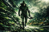 The Emerald Archer - Green Arrow Inspired Wall Art