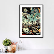 The Collapse of Time - Melting Clocks Inspired Abstract Wall Art