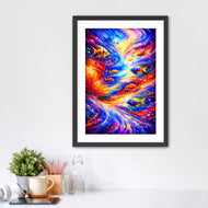 The Ocean Nebula - Colorful Ocean Abstract Wall Art with Vibrant Tropical Fish