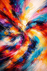 The Color Singularity - Abstract Vibrant Colorburst Art