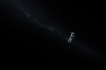 Lone Astronaut Adrift Beyond Infinity Wall Art Poster | Landscape