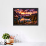 Moraine Lake Banff Sunset Over Vast Wilderness Wall Art Poster | Landscape