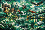Midnight Green Momentum – Saquon Barkley Philadelphia Eagles NFL Wall Art