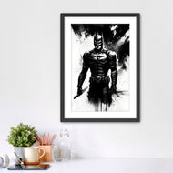 Shadow of Gotham - Dark Knight Inspired Batman Ink Wall Art