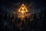 Bill Cipher Gravity Falls Forest Wall Art Poster | Landscape