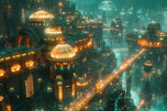 Bioshock Rapture Submerged Metropolis Wall Art Poster | Landscape