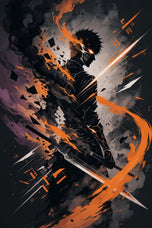 Bleach Ichigo Bankai Anime Wall Art Poster | Portrait