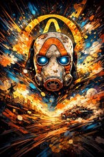 Psycho Mayhem - Borderlands Psycho Mask Video Game Inspired Artwork”