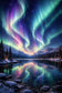 Heaven’s Curtains - Aurora Borealis Night Sky Landscape Art