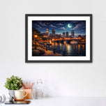 Starlight over the Charles - Boston City Life Wall Art
