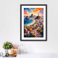 Christ the Redeemer Over Rio – Brazil Coastal City Skyline Art