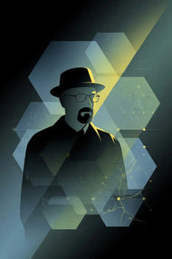 Breaking Bad Heisenberg Minimalism Wall Art Poster | Portrait