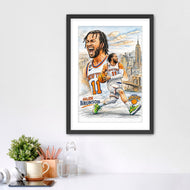 The Manhattan Maestro - Jalen Brunson New York Knicks Sketch Style Art