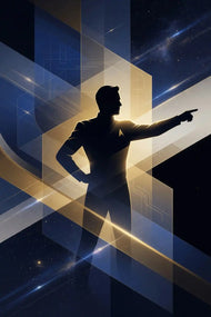 Starfleet Leader Captain Kirk Wall Art Poster | Portrait