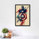 Captain America in Splattered Valor Wall Art Poster | Portrait