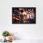 Christian Pulisic USA World Cup Skyline Wall Art Poster | Landscape