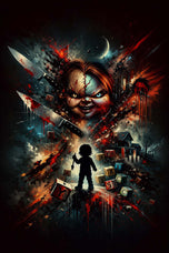 Born to Play… Built to Kill – Child's Play Horror Cinematic Wall Art