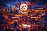 The Land Ignites – Cleveland Cavaliers Night Skyline