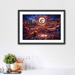 The Land Ignites – Cleveland Cavaliers Night Skyline