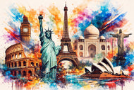 Monuments of Civilization – Wonders Across the Globe Wall Art