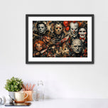 The Masters of Fear – Horror Cinema Icons Collage Wall Art