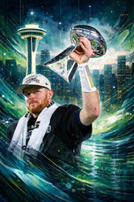 Emerald City Glory – Sam Darnold Seahawks Superbowl Champs Wall Art