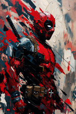 Deadpool Painted Style Wall Art Poster | Portrait