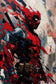 Deadpool Painted Style Wall Art Poster | Portrait