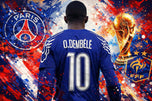 French Firestorm – Ousmane Dembélé Football World Cup Wall Art