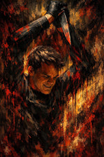 Birth of the Dark Passenger - Dexter Morgan in Action Abstract Wall Art