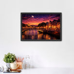 Twilight Over Dublin Ireland Wall Art Poster | Landscape