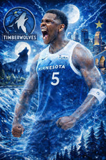 Howl Before the Storm - Anthony Edwards Minnesota Timberwolves NBA Wall Art