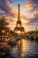 The Last Light of Paris - Eiffel Tower Paris Wall Art