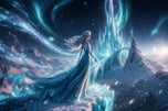 Elsa Ice Queen Frozen Kingdom Wall Art Poster | Landscape