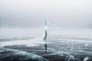 Elsa Ice Kingdom Minimalism Wall Art Poster  | Landscape