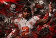 Emeka Egbuka Tampa Bay Buccaneers Wall Art Poster | Landscape
