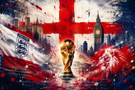 England FIFA World Cup Wall Art Poster | Landscape